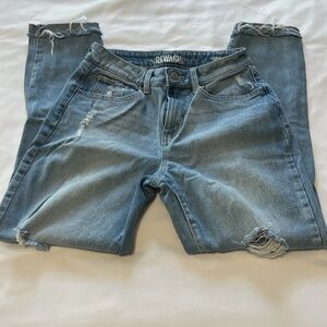 Rewash Distressed Super High Rise Mom Jeans